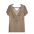 Ever Pretty 3xl Us Size 14 Rose Gold Sequin V Neck Formal Gown Maxi Dress