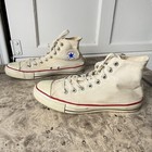 Vintage 1990s Converse Hi Tops White Made In Usa Chucks Sneakers Mens Sz 11