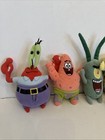Spongebob Plankton Patrick Mr  Crabs Gary Ty Beanie Babies Plush Lot 2004 No Tag