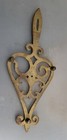 Vintage Jzh Cast Iron Trivet Dated 1952 Tear Drop Design T-18 Very Good Cond