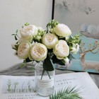 9 Heads Silk Peony Artificial Flowers Wedding Bouquet Home Party Outdoor Decor