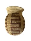 Wounaan Style Handwoven Basket Zig Zag Motif Panama Chunga Palm Tribal Art Vase