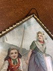 Vintage Antique Flue Cover Ocean Scene 9 1 2    Inch By 9 1 2    Inch From Germany