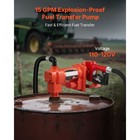 Uimoso 110v Electric Fuel Transfer Pump  15 Gpm Flow Rate With Fuel Nozzle