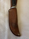 Vintage Queen Steel   85 Fixed Blade Knife Small Game W  Leather Sheath