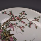 Qing-style Famille Rose Decorative Plate With Floral And Avian Scenes