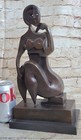 Hand Made Modern Abstract Female Bronze Statue Sculpture Tribute To Dail Decor