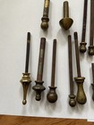 Antique Light Finials Lamp Part Vintage Brass Electric Gas Sconce Original 18