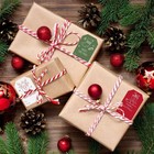 120 Pcs Christmas Self Adhesive Gift Tag Stickers Xmas Present Name Labels