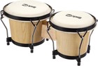 Rockjam 7  And 8  Bongo Drum Set With Padded Bag Full-size  Natural 