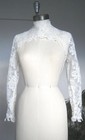 Wedding Jackets Lace Wedding Floral Wraps Long Sleeves High Neck Lace Jacket