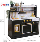 Wooden Play Kitchen For Toddlers With Accessories  Pretend Cooking Set For Kids