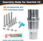 Adjustable 316 Stainless Starlink Pole Mount For Yacht Ship Rv Marine