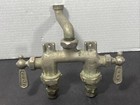 Vintage Faucet With Hot And Cold Clamp- Not Tested