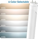 T8 4ft Led Tube Light Dimmable 6cct G13 Bi-pin 4 Ft Led Shop Light 24w Frosted