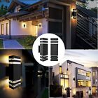 2-pack modern Led Wall Light Dual Lamp Fixtures Outdoor Dusk Dawn Sensor - Black