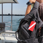 2 Pack - Scuba Flag Diver Down Luggage Tags With Plastic Loop For Dive Gear Bags