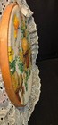 Vintage 70s Retro 3d Mushroom And Butterfly Wall Decor In Embroidery Hoop W Lace