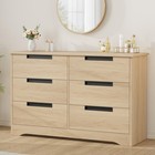 6 Drawer Dresser Modern Farmhouse Chest Of Drawers Storage Cabinet For Bedroom