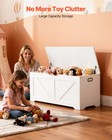 Vevor Kids Storage Bench Wooden Toy Box Chest 38 98 X 15 55 X 18 9 In White