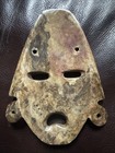Vintage Carved Stone Face Mask Plaque 7 5 X 5 In Chinese Or Pre-columbian Style