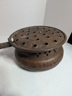 Antique Vintage European Copper Metal Bed Warmer With  Iron Handle