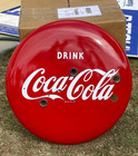 Original  Authentic   drink Coca-cola  Button Porcelain Sign 24 Inch Needs Neon