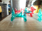 8 Blown Glass 3 1 2  Long Balloon Dachshund Dog Christmas Ornaments