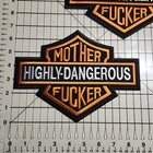 Highly Dangerous Mother Harley Embroidered Large Size Patches  2    9 X 7 In