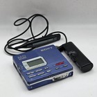 Sony Mz-r90 Minidisc Recorder Walkman Silver W  3x Remote Controls   Tested