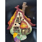 Blue Sky Clayworks Heather Goldminc 2010  the Turning Leaf  House Candle Holder