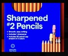 50ct Sharpened  2 Pencils Real Wood Include 50 Pencil Cap Erasers   1 Sharpener
