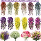 Artificial Flowers Morning Glory lavender gypsophila Home Wedding Garden Decor
