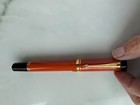 Vintage 1990 Parker Duofold International Mk1 Orange Big Red Fountain Pen 18k 