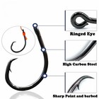 25pcs Circle Hooks Strong Deepsea Fishing Saltwater Inline Circle Hooks 1  6 0 
