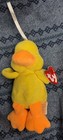 Duckling Ty Basket Beanies Baby Beanie The Duck  Easter Stuffed Retro Lamb 2004