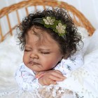 Realistic Reborn Baby Girl  20-inch Lifelike Sleeping Black Newborn Hand-rooted 