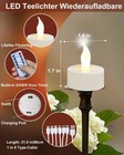 Rechargeable Candles Tea Lights With Remote Timer battery Operated Flameless Led