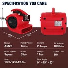 Mounto 1 4hp 1000cfm Air Mover Floor Blower Fan For Drying  Cooling  Circulation