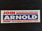 Arnold Schwarzenegger Authentic 2003 Campaign Bumper Sticker Governor California