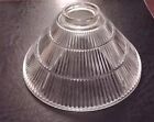 12  Vintage Light Fixture Glass Shade Industrial Clear Ribbed Heavy Holophane