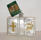 Wedding Bible - Old World Christmas Blown Glass Ornament New W tag 32095