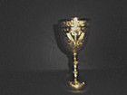 Vintage Solid Brass Chalice Goblet