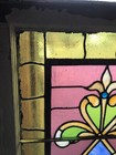Sg 2889 Antique Leaded Glass Transom Or Vertical Window 23 5 X 44 75