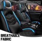 Car Seat Covers Vw Jetta 00-26 Premium Nappa Leather Sport 2 Seats Black Blue