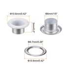 300set Grommets Kit Metal Eyelets 6mm 1 4  Grommet For Shoes White