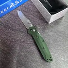 Benchmade 940 Plain Edge Cpm-s30v Blade Green Aluminum Folding Pocket Knife New