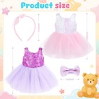 Set Of 2 Christmas Teddy Bear Clothes Cap   Gow Outfit Fits Make Your Own Mos   
