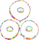 Toddler Necklace Bracelet  3 Sets Kids Jewelry For Girls Colorful Beads  Cost   