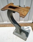 Wavy Cast Iron Pedestal Base Industrial Antique Unique Table Top 32  Tall Heavy